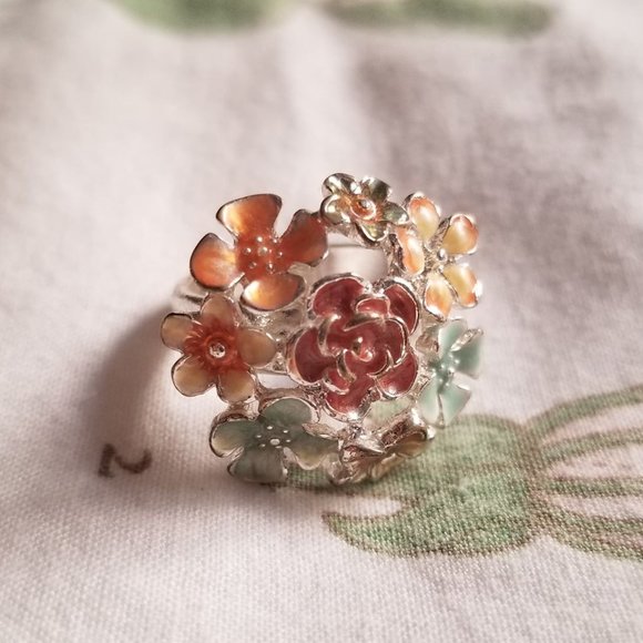 Jewelry - Colorful Flower Statement Ring